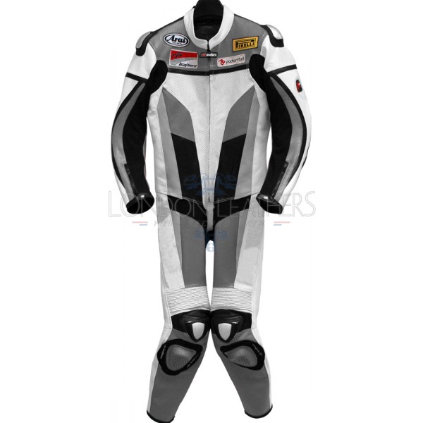 RTX Grey Spartan Sports Biker One Piece Leather Suit RTX Grey Spartan Sports Biker One Piece Leather Suit